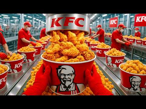CÓMO se HACE el POLLO KFC en las FÁBRICAS