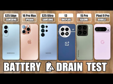 Samsung S25 Edge vs iPhone 16 Pro Max / Pixel 9 Pro / OnePlus 13 / Xiaomi 15 - BATTERY DRAIN TEST