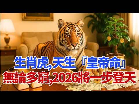 生肖虎：你天生就是『皇帝命』！不管現在多窮，明年2026年之後必將『一步登天』！#生肖虎 #屬虎 #2026生肖虎運勢 #屬虎運程 #命理 #運勢 #轉運 #財運 #事業 #2026屬虎 #丙午年