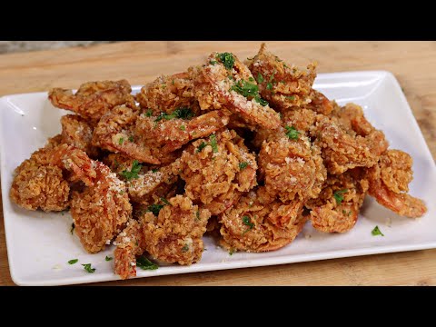 CRISPY Garlic Parmesan Shrimp