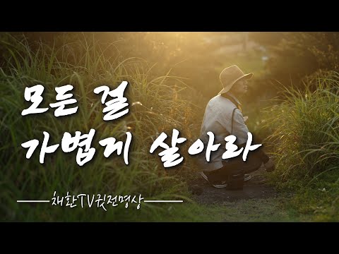 ☯ 인생의 4가지 비밀 ✔️ 나이가 들수록 가볍게 살아가는 삶의 지혜 4가지 ✔️ 너무 잘하려 하지 말고 가볍게,  모든 것은 적당할 때 찾아온다 ⭕️ 모든 걸 가볍게 살아라