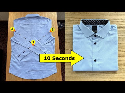 How to fold a dress Shirt in 10 Seconds