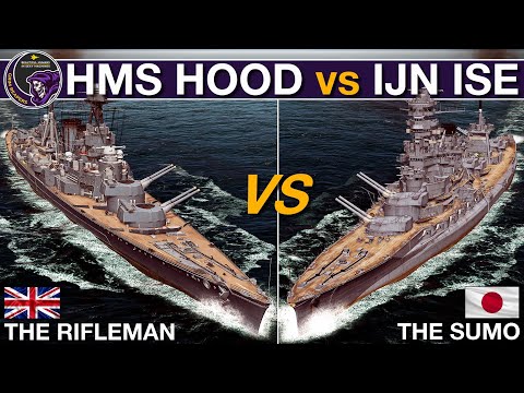 HMS Hood Battlecruiser vs Ise Battleship (ROUND 2) | War On The Sea