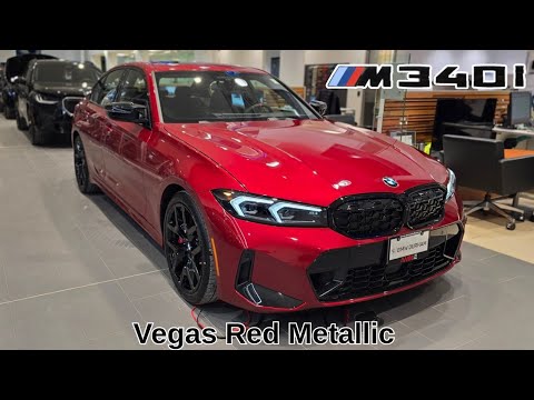 FIRST LOOK! 2026 BMW M340i xDrive Vegas Red Metallic on Black M Performance Exhaust #bmw #m340i #g20