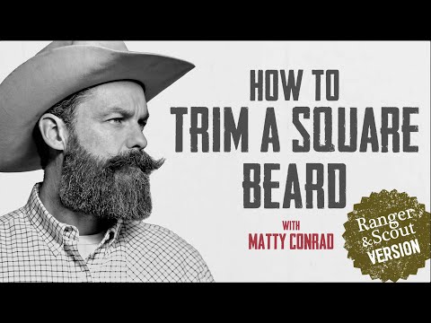 HOW TO TRIM A SQUARE BEARD AT HOME with Matty Conrad