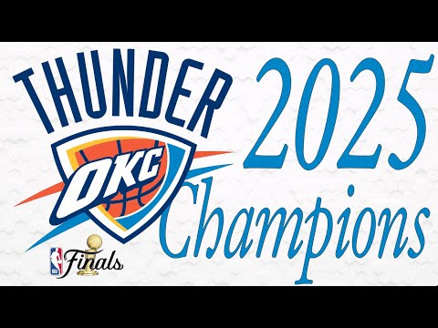 OKC Thunder 2025 NBA Champions logo, wallpaper, background, Loop | Celebrate the Win! 🏆🔥 (no music)