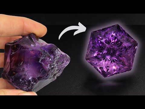 Faceting a Large Amethyst with a Touch of "Frosting"