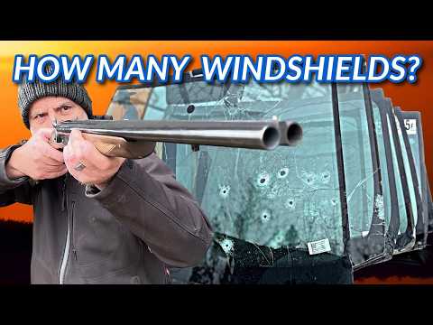 How Many Windshields to Stop A Bullet? (9mm .40 .45 vs Cowboy Guns)