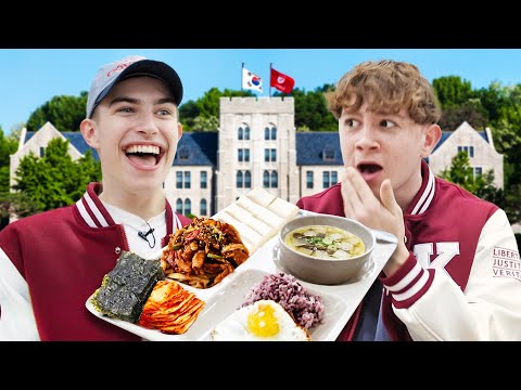 British Uni Students go to Korea University for a day!! ($5 lunch buffet! 🤯)