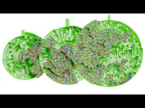 Colorful Marbles Conquer 3 Levels of Circular Mazes!