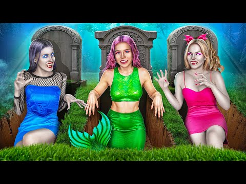 お金持ちのヴァンパイヤの学校のリッチなヴァンパイヤ vs 貧乏なマーメイド！人気者になる方法！