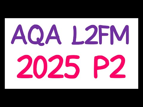 AQA Level 2 Further Maths - Practice Paper 2 (2025)