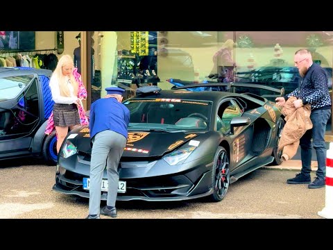 Winter Carspotting arrival of Supercars at Fairmont Hotel Monte-Carlo @emman25MC