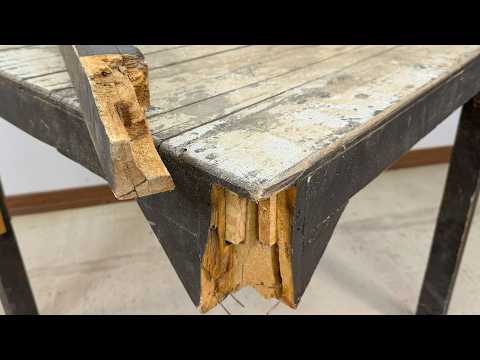 BROKEN Table REPAIR and RESTORATION - From TRASH to TREASURE !