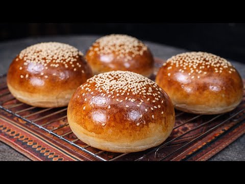 Easy hamburger buns,how to make hamburger buns at home