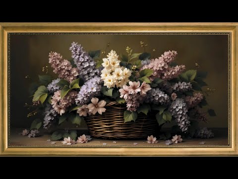 Lilac: Blooming with Grace: Ambient art frame TV: Floral spring collection