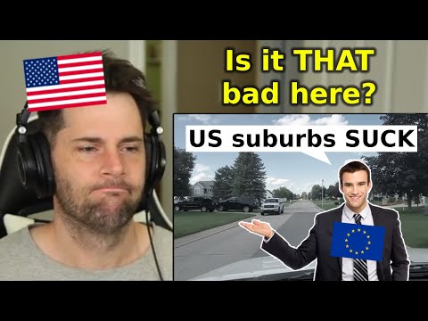 American Reacts to American vs European Suburbs