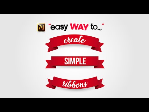 EASY WAY TO CREATE SIMPLE RED RIBBONS | ADOBE ILLUSTRATOR TUTORIAL FOR BEGINNERS.