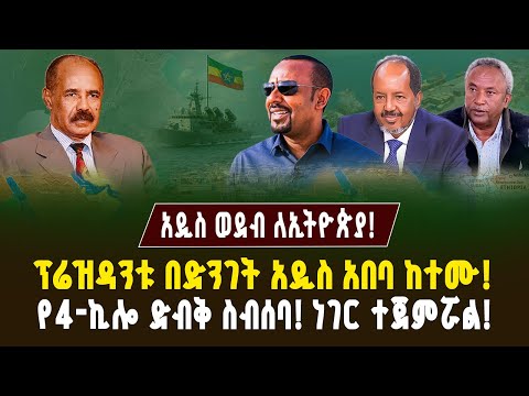 አዲስ ወደብ ለኢትዮጵያ! ፕሬዝዳንቱ በድንገት አዲስ አበባ ከተሙ! የ4-ኪሎ ድብቅ ስብሰባ! ነገር ተጀምሯል! | Assab port | Ethiopia
