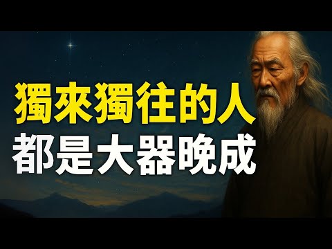 獨來獨往的人，都是大器晚成 | 智慧之海 | 智慧 人生 哲學