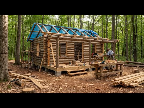 Living Off the Grid for One Year in a Log Cabin I Built Myself