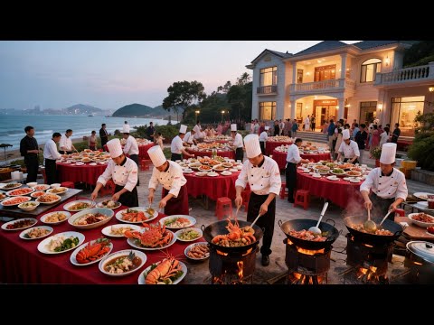 福建厦门5000元一桌豪华婚宴，16道菜11个海鲜超丰盛，帝王蟹大龙虾全部都有#厦门美食 #闽南美食 #婚宴