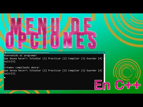 Como hacer un menú de opciones en C++ con switch