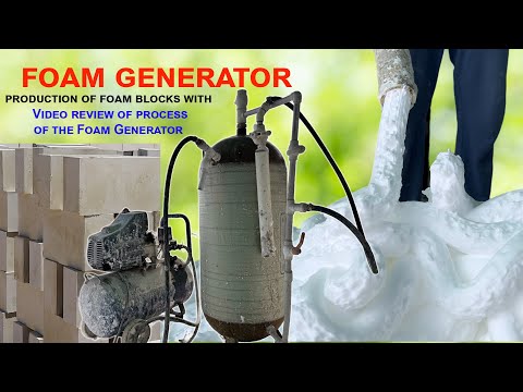 FOAM GENERATOR, HOW TO MAKE IT YOURSELF | Process of Making Foam Concrete Blocks