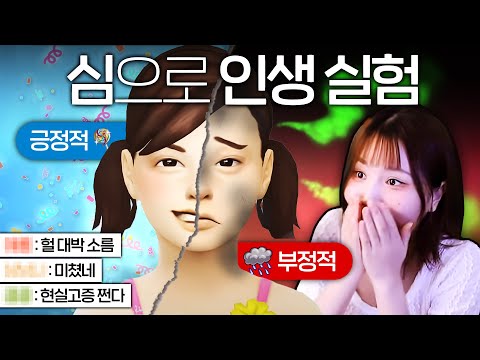 긍정☀️부정🌧️ 성격만 다른 복제심 인생 실험하기! 핵소름 ㄷㄷ [지컨의 심즈4]