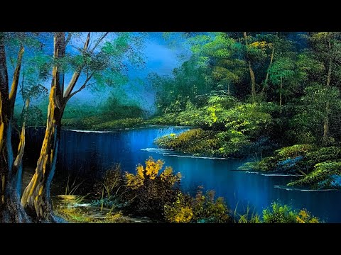 How To Paint A Lake In The Woods Using Oil Paints - Paintings By Justin