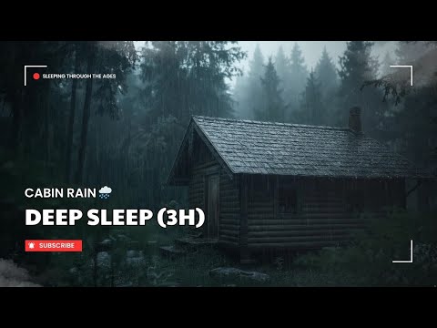 Cabin in the Rainy Woods, Powerful Rain Sounds for Instant Deep Sleep (3 Hours)