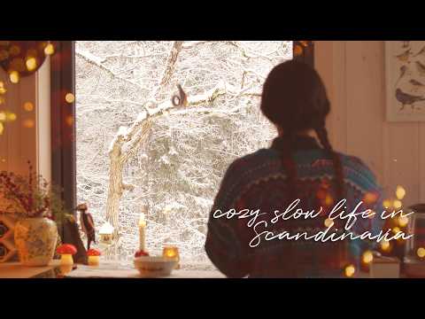 A Quiet Nordic Winter at a Cottage in the Forest - Baking, Painting, Nature Walks – Slow Living Vlog