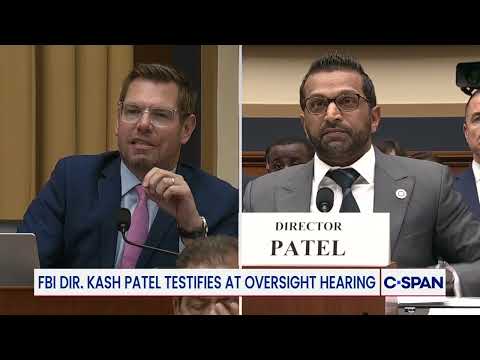 Heated exchange between Rep. Eric Swalwell (D-CA) and FBI Director Kash Patel on Epstein Files