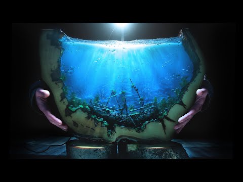 The Biggest Resin Lamp I've Ever Made! DIY Epoxy Resin Projects / Epoxy Resin Diorama