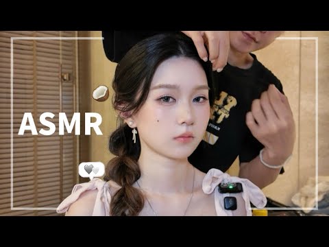 ASMR🎧 Soft & Gentle Korean–Thai Glam 🇹🇭3,500 THB Makeup Experience in Thailand