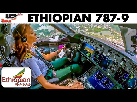 Super Short 8min Cruise in 787-9 Cockpit of Ethiopian