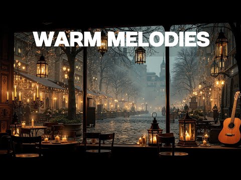 Warm Winter Jazz ~ Acoustic Guitar Cafe Ambiance for Cozy Nights & Relaxation