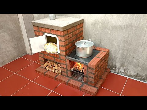 How to make a wood stove and oven from bricks and cement