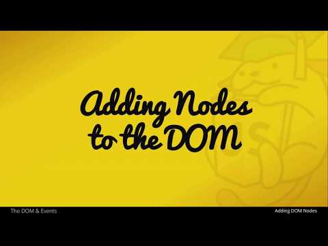 Adding Nodes to the DOM with JavaScript