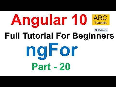 Angular 10 Tutorial #20 - ngFor in Angular | Angular 10 Tutorial For Beginners