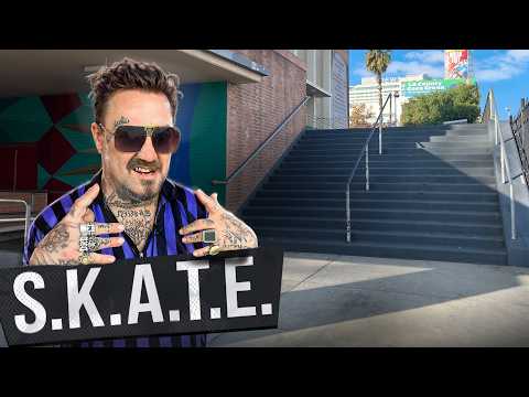 16 Stair Game of Skate at Hollywood High Ft. Bam Margera