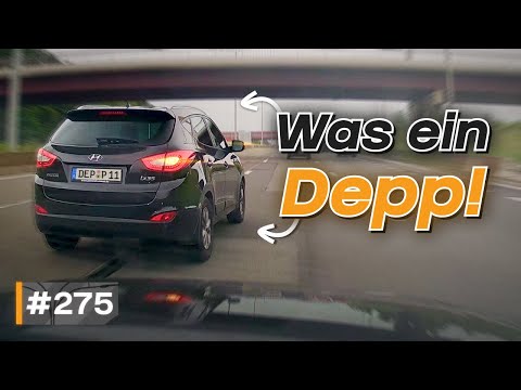 Police annoyed, cyclist falls, and truck steals sign! | #GERMAN #DASHCAM | #275