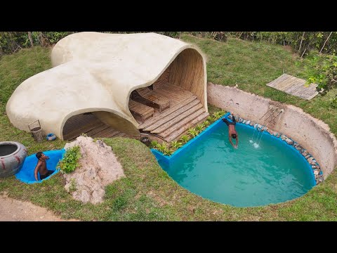 209Day 2 Men Build Most Tunnel House With Modern Swimming Pools