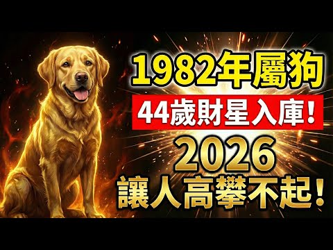 1982年屬狗人,水狗之命!2026年44歲後「財星」入庫,以前看不起你的人,以後高攀不起!#1982年屬狗 #屬狗運勢 #2026年運勢 #財運 #屬狗運勢 #生肖狗運勢 #偏財運 #屬狗 #生肖狗