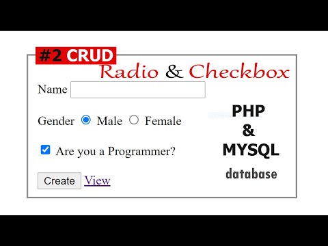 Checkbox & Radio CRUD  using PHP  &  MySQL Database  -    #2 Read