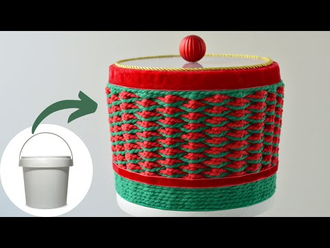 DIY Rope Storage Basket / Christmas Rope Gift Basket / Macrame Rope Crafts