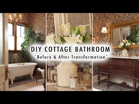DIY COTTAGE BATHROOM *Full Transformation & Decorating | Ideas* | XO MaCenna
