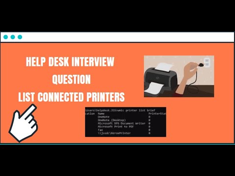 IT Support Interview Questions: List connected printers using CMD