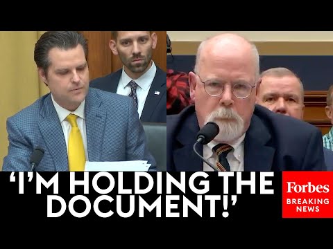 'Who Gave The Order On The Mueller Team To Wipe The Phones?': Gaetz Accuses Durham Of 'Cover-Up'