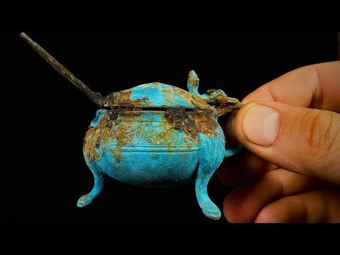 Restoration of the Mysterious Ancient Blue Relic. ASMR Video